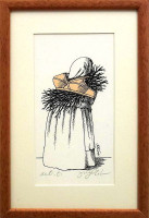 Jiří Slíva - Bába s nůší - grafika